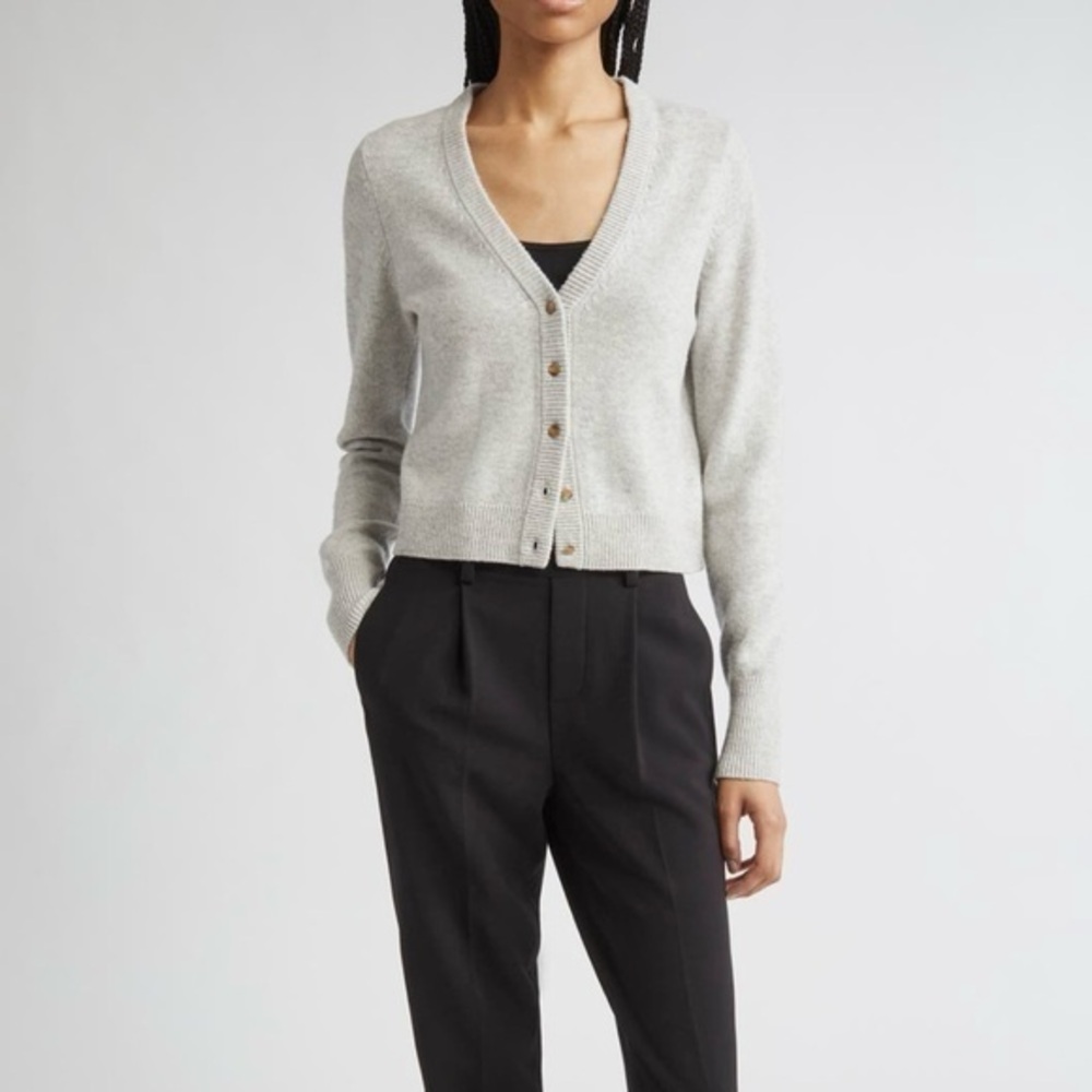 Vince Wool & Cashmere Cardigan in Med Heather Grey Size S